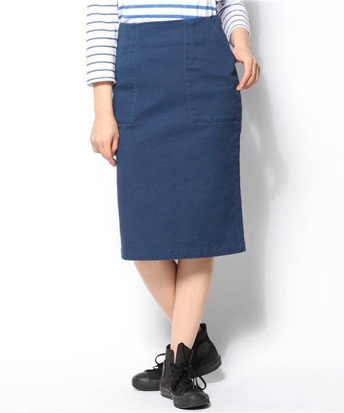 Ray BEAMS（レイビームス）の「Ray BEAMS / ストレッチ ペンシルスカート（スカート・レディース・ホワイト/ブルー系その他・1/0）」の2枚目の写真