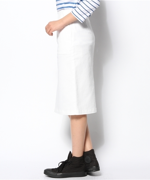 Ray BEAMS（レイビームス）の「Ray BEAMS / ストレッチ ペンシルスカート（スカート・レディース・ホワイト/ブルー系その他・1/0）」の5枚目の写真