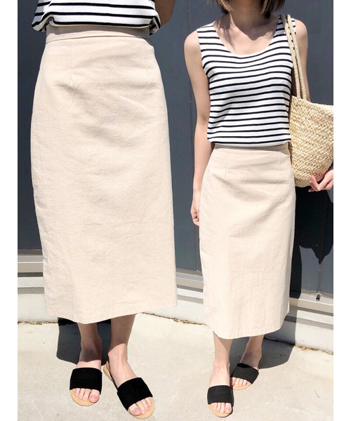 CLEA（クレア）の「タイトロングスカート（スカート・レディース・ブラック/ベージュ/アイボリー・S/M）」の3枚目の写真