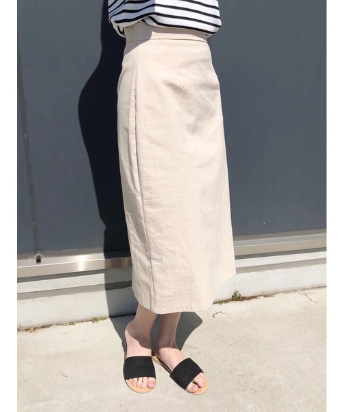 CLEA（クレア）の「タイトロングスカート（スカート・レディース・ブラック/ベージュ/アイボリー・S/M）」の4枚目の写真