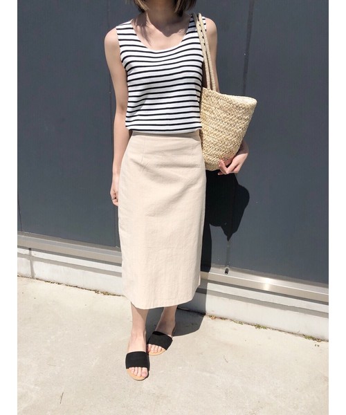 CLEA（クレア）の「タイトロングスカート（スカート・レディース・ブラック/ベージュ/アイボリー・S/M）」の7枚目の写真