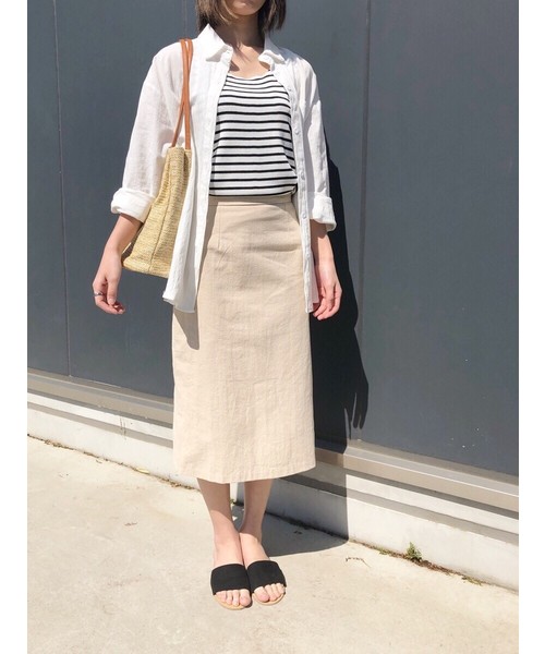 CLEA（クレア）の「タイトロングスカート（スカート・レディース・ブラック/ベージュ/アイボリー・S/M）」の8枚目の写真