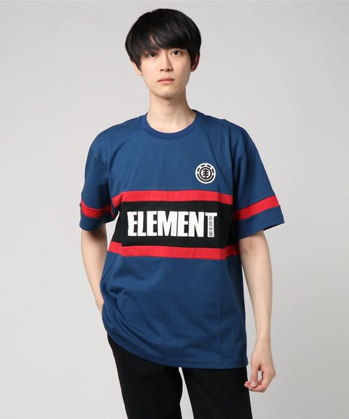 ELEMENT(エレメント)の「半袖 Tシャツ ELEMENT AJ021-309(Tシャツ/カットソー・メンズ・ホワイト/ブルー・M/L/XL)」の1枚目の写真