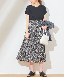 natural couture | 消しプリーツドッキングワンピース(ワンピース)