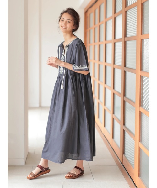 Craft Standard Boutique クラフトスタンダードブティック の フリンジ刺繍ワンピース ワンピース Wear