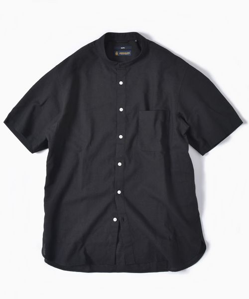 SHIPS(シップス)の「SC: COOLMAX(R) リネン バンドカラー ショートスリーブ シャツ(シャツ/ブラウス・メンズ・ホワイト/ブラック/ブルー・SMALL/MEDIUM/LARGE/X-LARGE)」の9枚目の写真