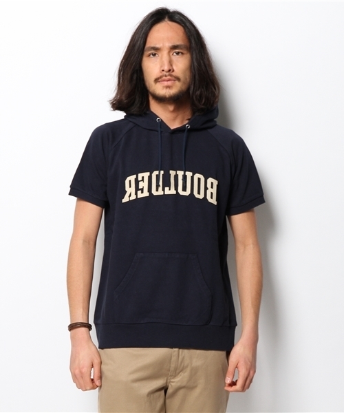 BEAMS（ビームス）の「○BEAMS / ミラーロゴ プルオーバーパーカー（パーカー・メンズ・グレー/ネイビー・SMALL/MEDIUM/X-LARGE/LARGE）」の5枚目の写真