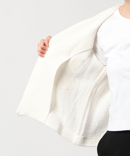 【タグ付き】ダブルスタンダードクロージング-ノーカラージャケット 2025年最新】DOUBLE STANDARD CLOTHING レディース ノーカラー