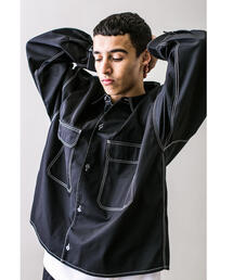 MONKEY TIME | ＜monkey time＞ TC TWILL CROPPED WORK SHIRT/クロップドシャツ(シャツ/ブラウス)