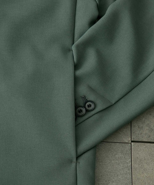 UNITED TOKYO（ユナイテッドトウキョウ）の「Relaction オーバーサイズボックスジャケット（テーラードジャケット・メンズ・ブラック/ベージュ/グリーン/ラベンダー/ダークブラウン/グレイッシュベージュ/サックスブルー・1/2/3）」の19枚目の写真