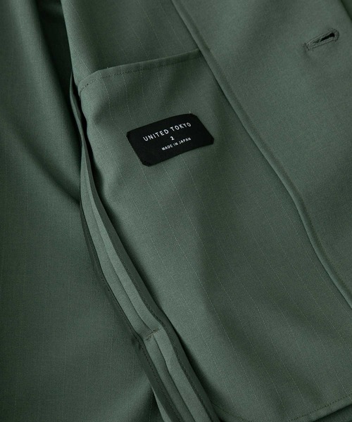 UNITED TOKYO（ユナイテッドトウキョウ）の「Relaction オーバーサイズボックスジャケット（テーラードジャケット・メンズ・ブラック/ベージュ/グリーン/ラベンダー/ダークブラウン/グレイッシュベージュ/サックスブルー・1/2/3）」の16枚目の写真