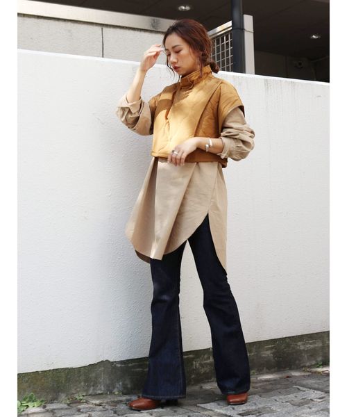 Ungrid（アングリッド）の「ワンウォッシュベルボトムデニム（デニムパンツ・レディース・インディゴブルー・24inch/25inch/26inch）」の5枚目の写真