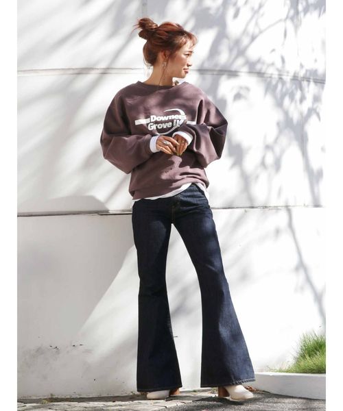 Ungrid（アングリッド）の「ワンウォッシュベルボトムデニム（デニムパンツ・レディース・インディゴブルー・24inch/25inch/26inch）」の13枚目の写真