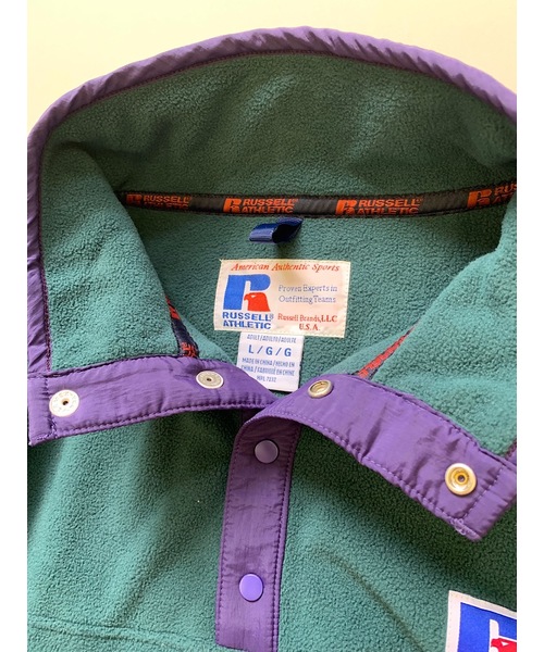 Russell Athletic(ラッセルアスレティック)の「【RUSSELL ATHLETIC】Micro Fleece Half Zip(ブルゾン・メンズ・ブラック/グリーン/パープル・MEDIUM/LARGE)」の8枚目の写真