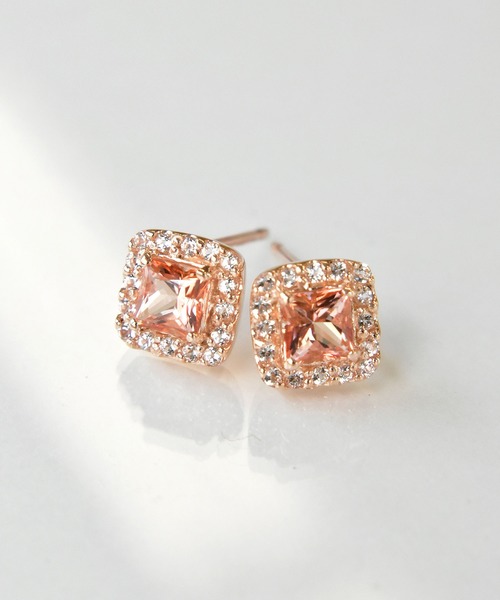 Lazy Susan レイジースーザン の ピアス ピーチトパーズ ピアス 両耳用 Wear