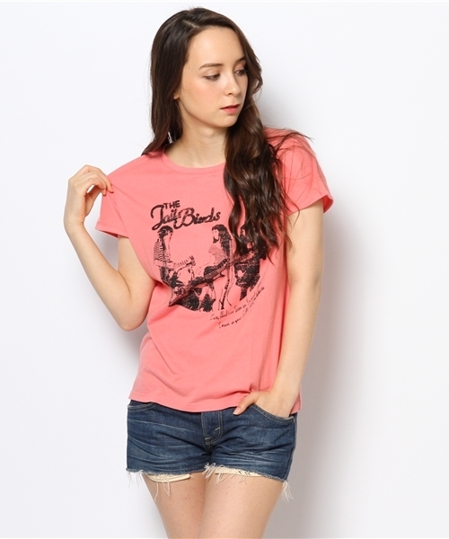 OUTLET(アウトレット)の「【Ciaopanic】プリント半袖T(Tシャツ/カットソー・レディース・レッド/グレー・FREE)」の1枚目の写真