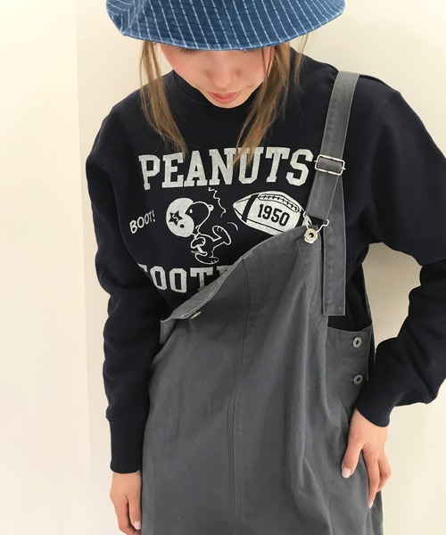 SNOOPY×OLD BETTY'S(スヌーピーカケルオールドベティーズ)の「SNOOPY Sweat Shirts/スヌーピー 裏起毛 スウェット シャツ(スウェット)」|ブラック系その他3