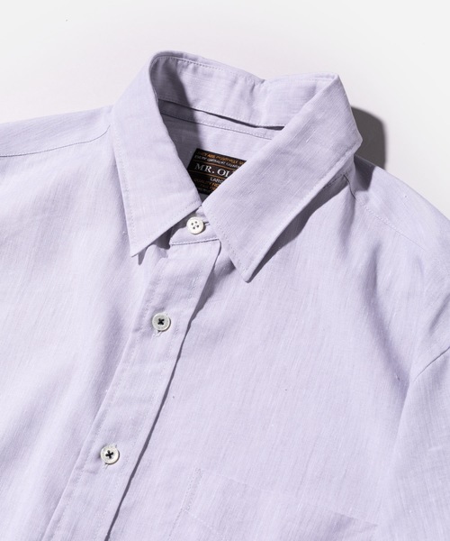 MR.OLIVE（ミスターオリーブ）の「クールマックス リネン / スペアカラーシャツ・バンドカラーシャツ（シャツ/ブラウス・メンズ・ライトグレー/ブラック/ネイビー/オフホワイト・SMALL/MEDIUM/LARGE）」の10枚目の写真