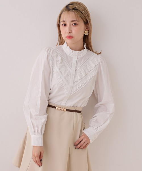 one after another NICE CLAUP(ワンアフターアナザーナイスクラップ)の「ベルト付きサーキュラーミニスカート(スカート・レディース・ベージュ/ブラック/グリーン系その他/ベージュ系その他・FREE)」の17枚目の写真