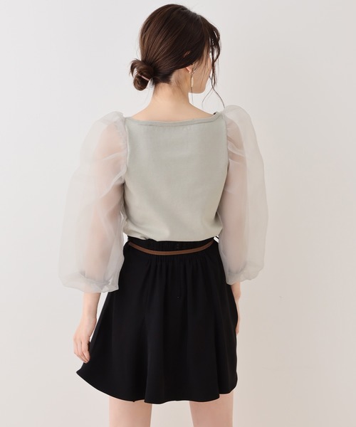 one after another NICE CLAUP(ワンアフターアナザーナイスクラップ)の「ベルト付きサーキュラーミニスカート(スカート・レディース・ベージュ/ブラック/グリーン系その他/ベージュ系その他・FREE)」の12枚目の写真