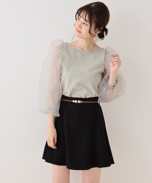 one after another NICE CLAUP(ワンアフターアナザーナイスクラップ)の「ベルト付きサーキュラーミニスカート(スカート・レディース・ベージュ/ブラック/グリーン系その他/ベージュ系その他・FREE)」の11枚目の写真