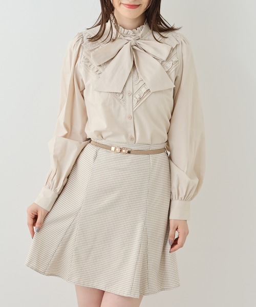 one after another NICE CLAUP(ワンアフターアナザーナイスクラップ)の「ベルト付きサーキュラーミニスカート(スカート・レディース・ベージュ/ブラック/グリーン系その他/ベージュ系その他・FREE)」の21枚目の写真