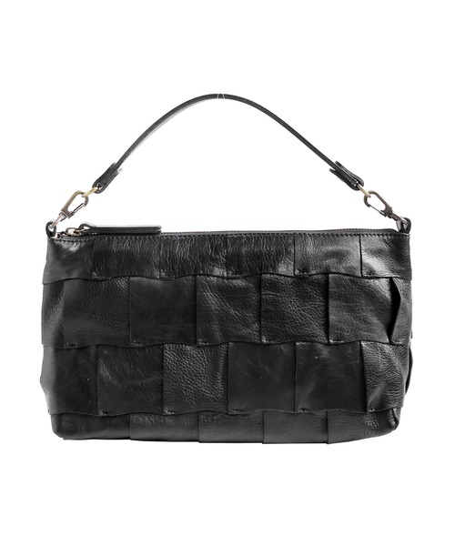 HALEINE（アレンヌ）の「[HALEINE]牛革レザーパッチワーク2WAYショルダーバッグ（ショルダーバッグ・レディース・ウッド/キャメル/オレンジ/ブルー/ブラック・FREE）」の2枚目の写真