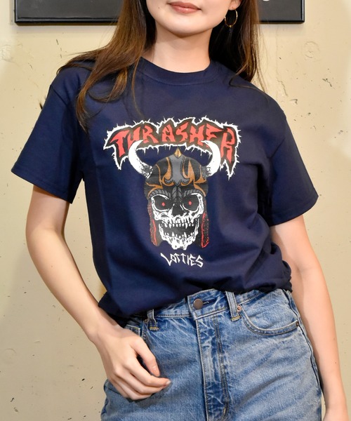 THRASHER(スラッシャー)の「【THRASHER/スラッシャー】T-SHIRTS (UN)(Tシャツ/カットソー・レディース・ネイビー/ブラック/ホワイト/デザートカモ・LARGE/SMALL/MEDIUM)」の3枚目の写真