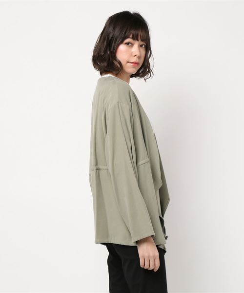 archives（アルシーヴ）の「ドロスト付ドレープジャケット（その他アウター・レディース・ベージュ/ブラック/カーキ・MEDIUM）」の5枚目の写真