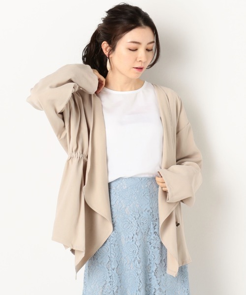 archives（アルシーヴ）の「ドロスト付ドレープジャケット（その他アウター・レディース・ベージュ/ブラック/カーキ・MEDIUM）」の15枚目の写真