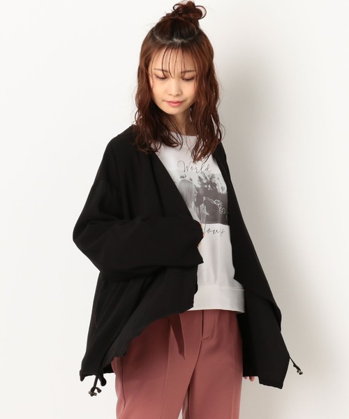 archives（アルシーヴ）の「ドロスト付ドレープジャケット（その他アウター・レディース・ベージュ/ブラック/カーキ・MEDIUM）」の9枚目の写真