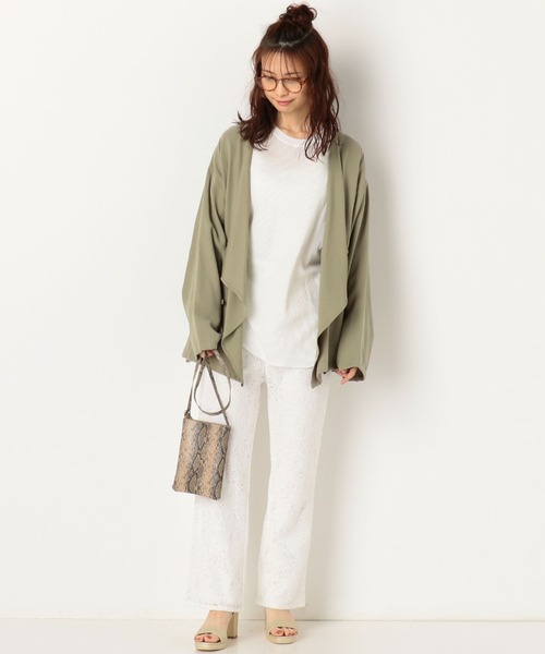 archives（アルシーヴ）の「ドロスト付ドレープジャケット（その他アウター・レディース・ベージュ/ブラック/カーキ・MEDIUM）」の8枚目の写真