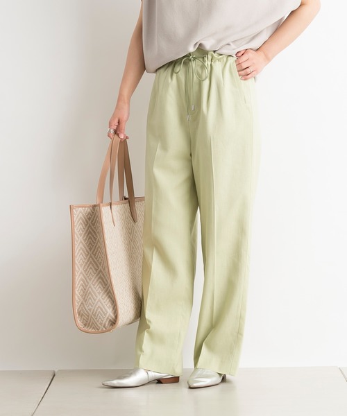 DouDou（ドゥドゥ）の「リネンドロストイージーパンツ（その他パンツ・レディース・ブラック/ライム/ラベンダー・FREE）」の10枚目の写真