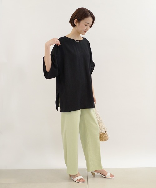 DouDou（ドゥドゥ）の「リネンドロストイージーパンツ（その他パンツ・レディース・ブラック/ライム/ラベンダー・FREE）」の15枚目の写真