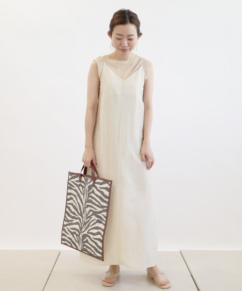 DouDou（ドゥドゥ）の「バックレースアップセットワンピース（ワンピース・レディース・ブラック/ベージュ/グリーン・FREE）」の16枚目の写真