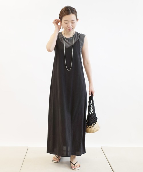 DouDou（ドゥドゥ）の「バックレースアップセットワンピース（ワンピース・レディース・ブラック/ベージュ/グリーン・FREE）」の18枚目の写真