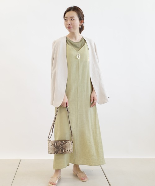 DouDou（ドゥドゥ）の「バックレースアップセットワンピース（ワンピース・レディース・ブラック/ベージュ/グリーン・FREE）」の20枚目の写真