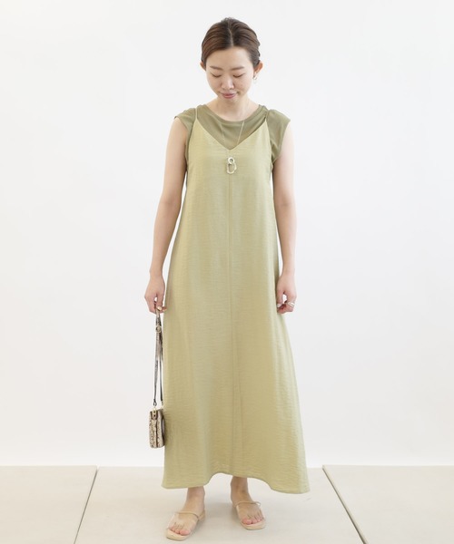 DouDou（ドゥドゥ）の「バックレースアップセットワンピース（ワンピース・レディース・ブラック/ベージュ/グリーン・FREE）」の8枚目の写真