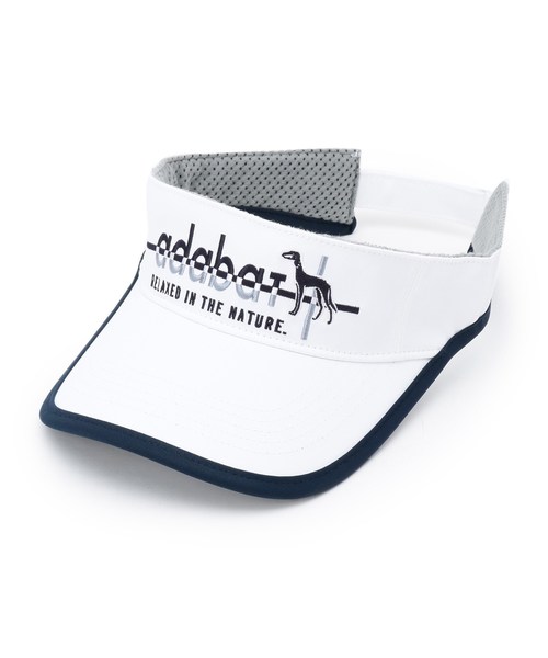adabat（アダバット）の「ロゴ刺しゅうサンバイザー（サンバイザー・メンズ・ホワイト系/ネイビー・00）」の4枚目の写真
