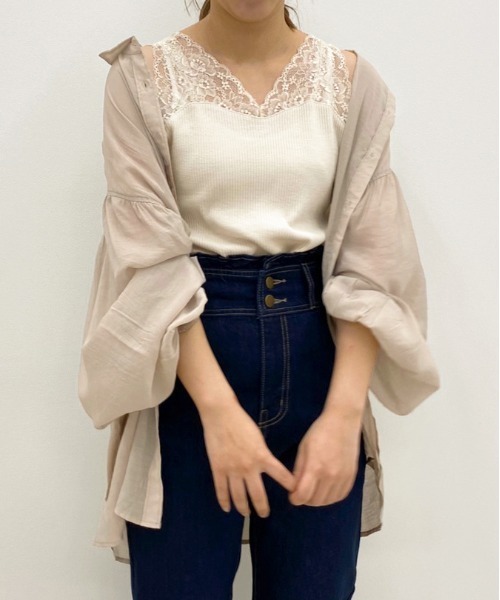 apres jour（アプレジュール）の「袖ボリュームシアーシャツ【ZOZOTOWN限定アイテム】（シャツ/ブラウス・レディース・ベージュ/モカ/ライトベージュ/スモークピンク・フリー）」の11枚目の写真