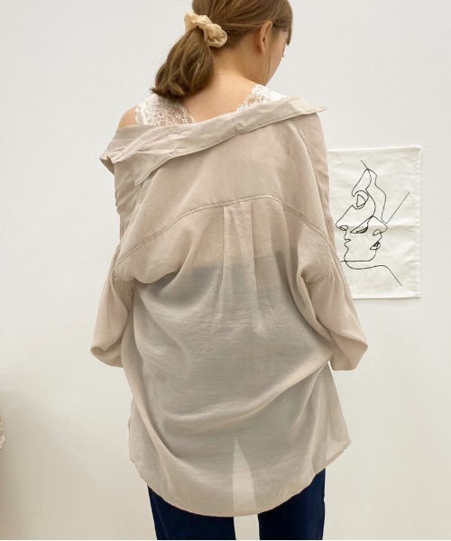 apres jour（アプレジュール）の「袖ボリュームシアーシャツ【ZOZOTOWN限定アイテム】（シャツ/ブラウス・レディース・ベージュ/モカ/ライトベージュ/スモークピンク・フリー）」の13枚目の写真