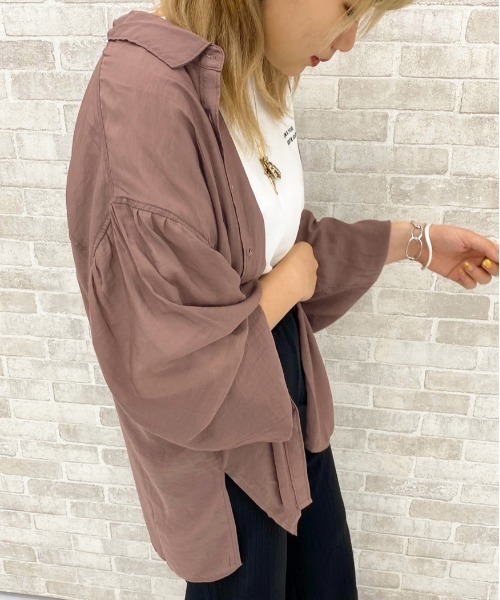 apres jour（アプレジュール）の「袖ボリュームシアーシャツ【ZOZOTOWN限定アイテム】（シャツ/ブラウス・レディース・ベージュ/モカ/ライトベージュ/スモークピンク・フリー）」の5枚目の写真