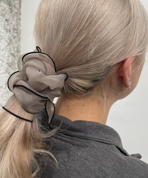 ap retro(アプレトロ)の「オーガンジースカーフリボン【ZOZO限定アイテム】(その他ヘアアクセサリー・レディース・ブラック/ブラウン/ピンク/ダークベージュ/ベージュ/パープル/ダークブラウン/ピンク系その他/ベージュ系その他/グリーン系その他/ホワイト系その他/グレー系その他・FREE)」の10枚目の写真