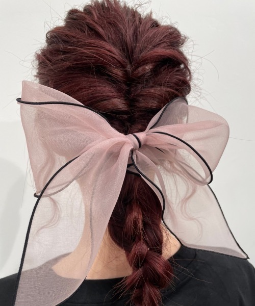 ap retro(アプレトロ)の「オーガンジースカーフリボン【ZOZO限定アイテム】(その他ヘアアクセサリー・レディース・ブラック/ブラウン/ピンク/ダークベージュ/ベージュ/パープル/ダークブラウン/ピンク系その他/ベージュ系その他/グリーン系その他/ホワイト系その他/グレー系その他・FREE)」の20枚目の写真