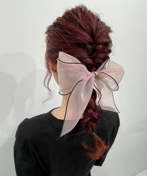 ap retro(アプレトロ)の「オーガンジースカーフリボン【ZOZO限定アイテム】(その他ヘアアクセサリー・レディース・ブラック/ブラウン/ピンク/ダークベージュ/ベージュ/パープル/ダークブラウン/ピンク系その他/ベージュ系その他/グリーン系その他/ホワイト系その他/グレー系その他・FREE)」の19枚目の写真