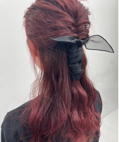 愛い　リボン　ヘアアクセ　レトロ　ブルag5q78 bja9040_5.jpg