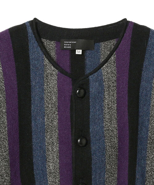 International Gallery BEAMS（インターナショナルギャラリービームス）の「IG / アルパカニット ストライプカーディガン（カーディガン/ボレロ・メンズ・ケリー/ブラウン系その他5/ブルー系その他4・SMALL/MEDIUM/LARGE）」の16枚目の写真