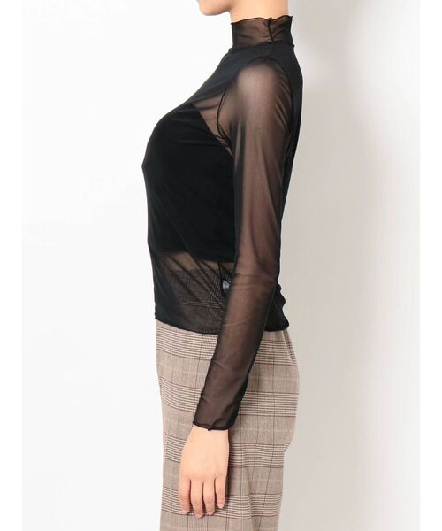 GYDA（ジェイダ）の「ハイネックシアーＴＯＰＳ（Tシャツ/カットソー・レディース・ブラック/その他1・FREE）」の17枚目の写真