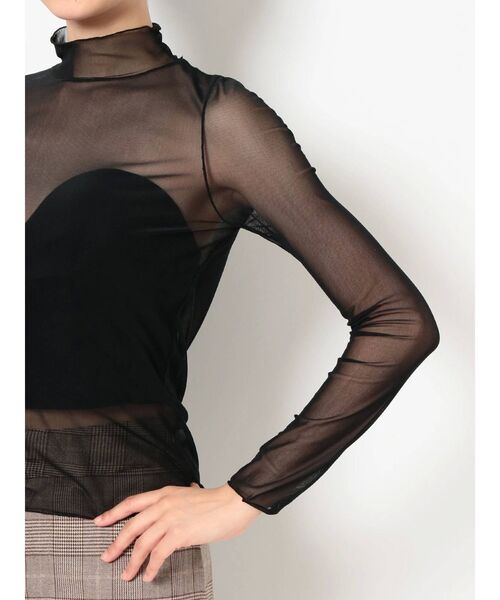 GYDA（ジェイダ）の「ハイネックシアーＴＯＰＳ（Tシャツ/カットソー・レディース・ブラック/その他1・FREE）」の14枚目の写真