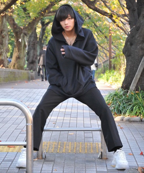 anown（アノン）の「オーバーサイジングハーフジップ裏毛パーカー【インフルエンサー 田舎系×anown 限定コラボ】（パーカー・メンズ・ホワイト/ブラック/モカ・M/L）」の21枚目の写真